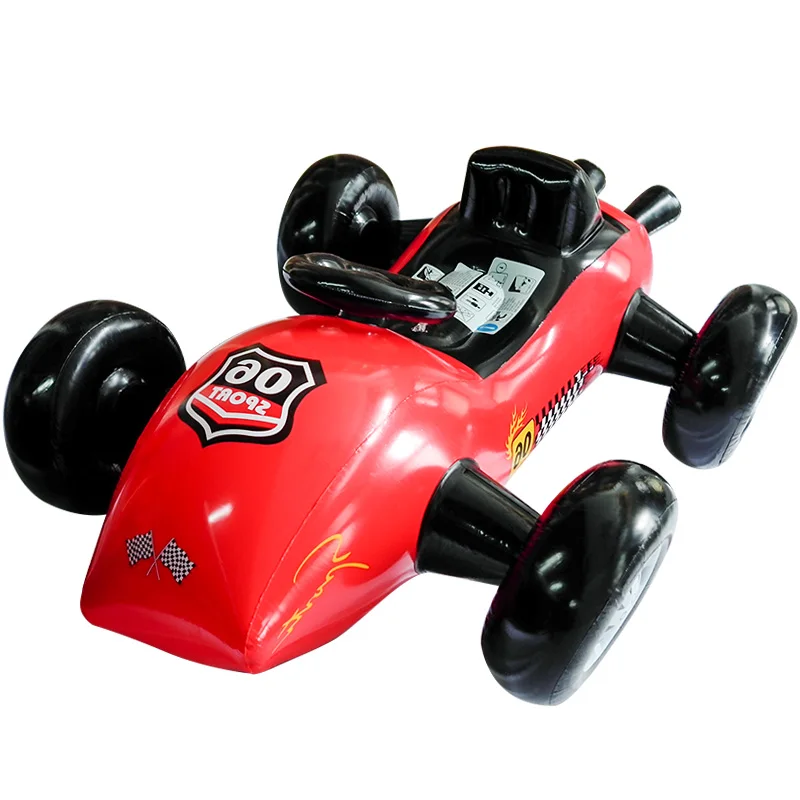 Carro de carreras de 155x94cm para piscina, asiento de niño hinchable con volante, juguetes de fiesta de piscina de playa de verano