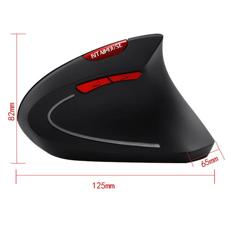 2400DPI Vertical Wireless Mouse 2.4GHz USB Rechargeable Gaming Mouse for Macbook/Dell/Lenovo PC Laptop Mouse Gamer Office