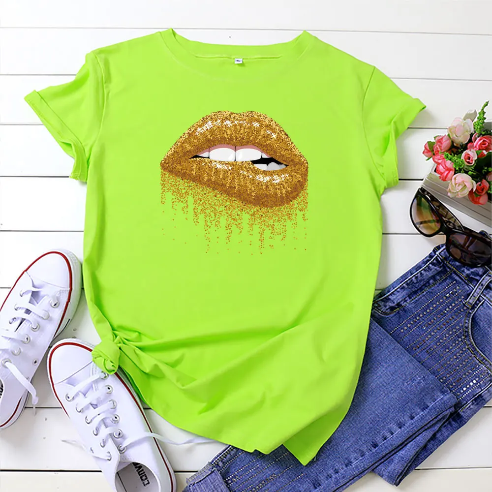JFUNCY 100% Cotton Summer Women T Shirt O-neck Short Sleeve Tees Tops Plus Size S-5xl Casual Female T-shirts