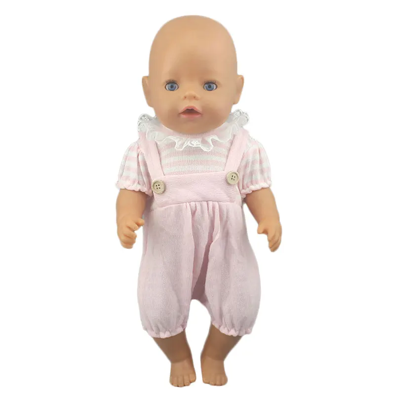 New Lovely Doll Jump Suits Fit For 43cm Baby Doll 17 Inch Reborn Baby Clothes for doll clothes barbie doll clothes doll clothes accessories