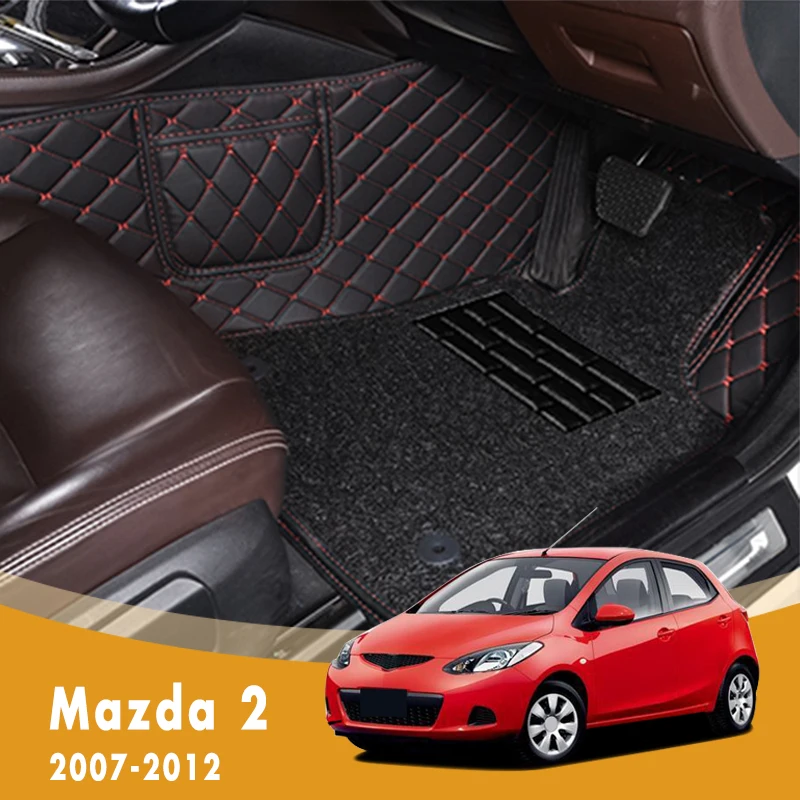 Автомобильные коврики RHD для Mazda 2 2012 2011 2010 2009 2008 2007 роскошные двухслойные с