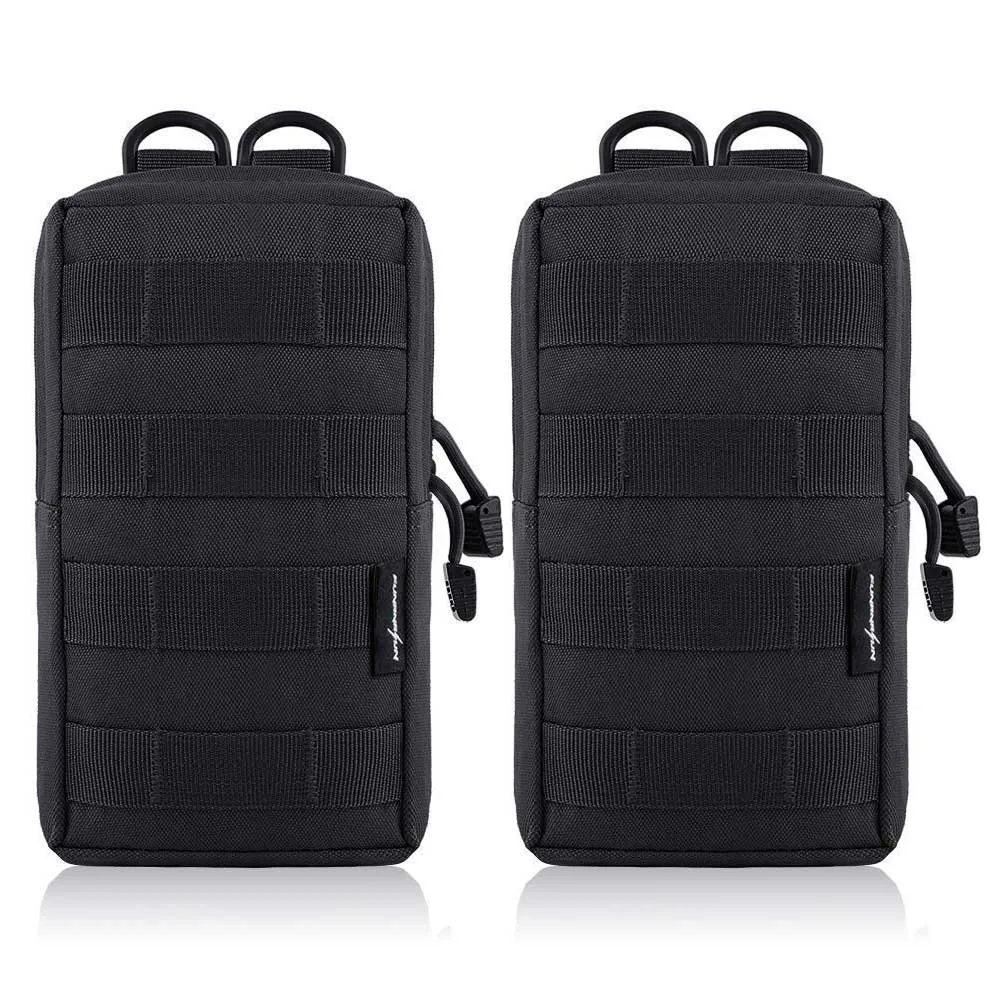 

2Pcs Tactical Compact Pack Water-resistant Utility EDC Pouch Hunting Molle Pouches Waist Accessory Vest Bag for Hunting Hiking