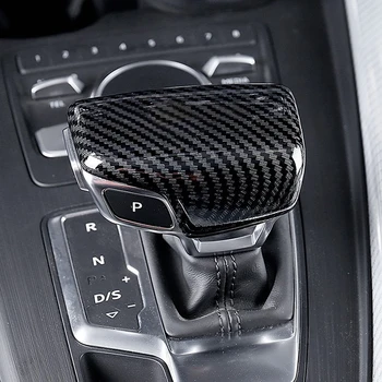 

Car Interior Accessories Carbon Fiber For Audi A4 B9 A5 A7 A3 S6 Q5 Q7 Console Gearshift Handle Head Frame Cover Sticker