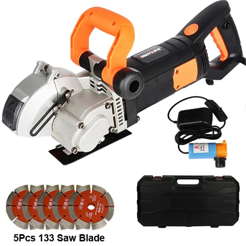 4.8KW 133 Saw Blade Электрический штроборез паза для резки стен долбежная машина для резки стального бетона 4.8KW 220V - Цвет: 4.8KW 133 Saw Blade