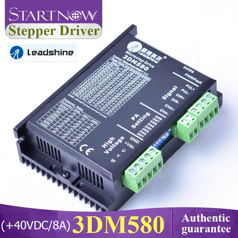 Leadshine 3 фазы Servo драйвер шагового двигателя + 40 VDC Вход Max 8A 3DM580 Драйвер для CO2
