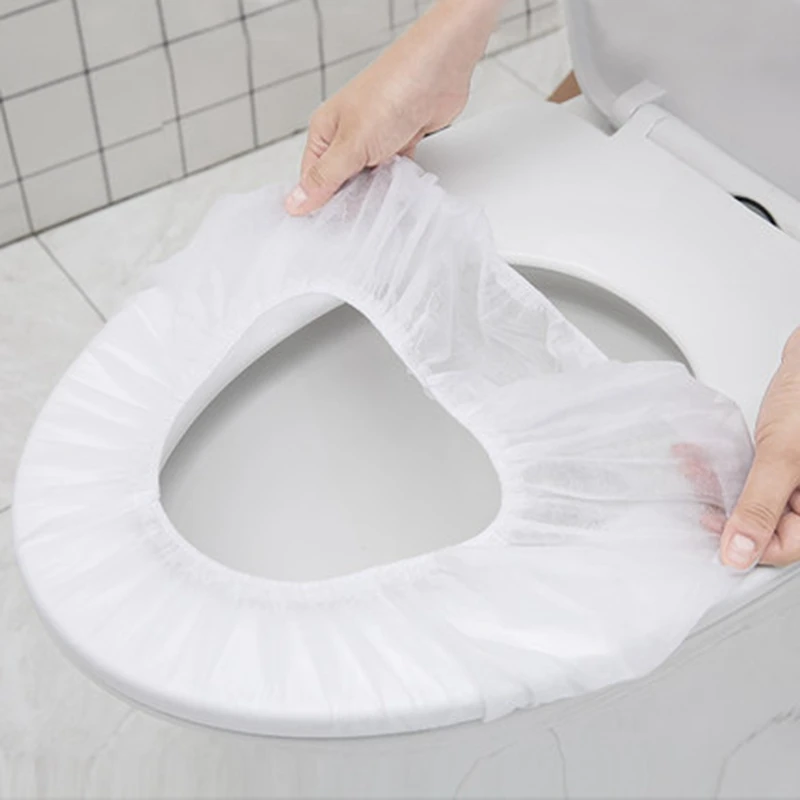 Toilet Seat Cover Toilet Mat 5/10pcs Disposable WC Toilet Mat Biodegradable Travel Camping Hotel Paper Pad Bathroom Accessories