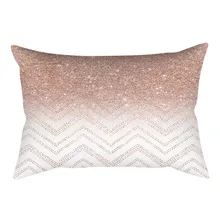 Розовый золотой розовый чехол для подушки квадратная Наволочка украшения для дома(30 см* 50 см) для дивана автомобильное сиденье для спальни чехол для подушки