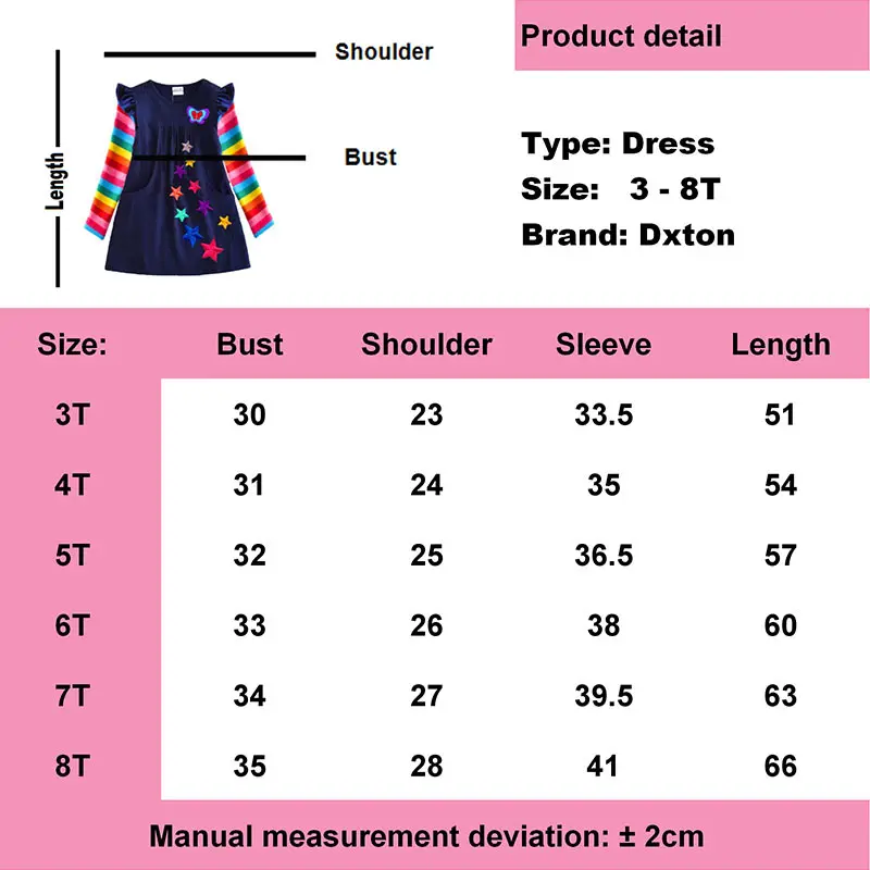 Платье для девочек Dxton, зимний костюм для рождественских праздников, детское повседневное платье с длинным рукавом в полоску и бабочкой из блёсток