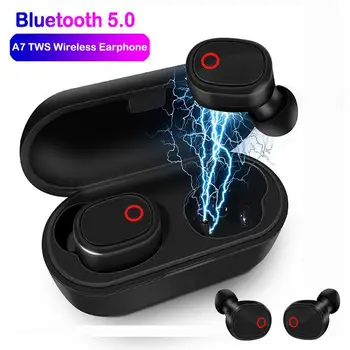 

BEESCLOVER A7 TWS Bluetooth 5.0 Earphones Wireless Earbuds Sports Headsets Noise Cancelling Earphones IPX7 Waterproof d40