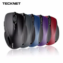 TeckNet мышь Беспроводная USB 2600 dpi Регулируемый usb-приемник оптическая компьютерная мышь 2,4 ГГц эргономичная мышь для ноутбука ПК мышь