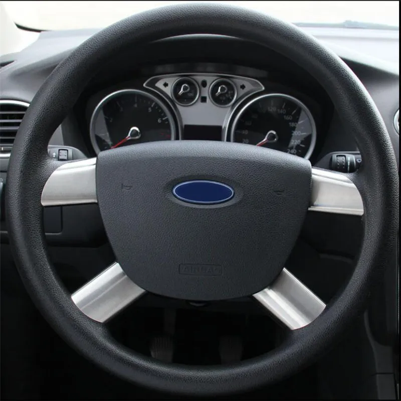 4 шт. декоративные наклейки на руль для Ford Focus 2 MK2 2005-2011/KUGA 08-12/C-MAX 2007-10 автомобильные аксессуары
