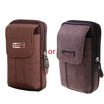 

Men Waist Fanny Pack Canvas Belt Hanging Bag Phone Pouch Travel Hip Carry Purse