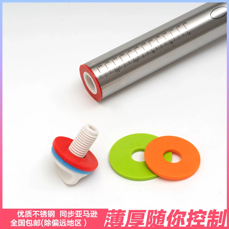 

Stainless Steel Scale Rolling Pin 17 "pizza Baking Kitchenware Dumpling Stick Cooking Tools
