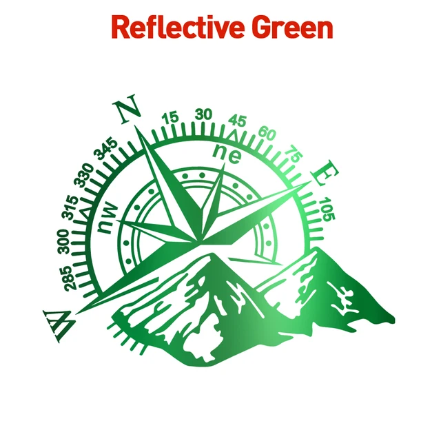 Point of Mountain Car Sticker Funny Vinyl Car-Styling Decals For Auto Window Motorcycle Decor наклейки на авто Reflective Green