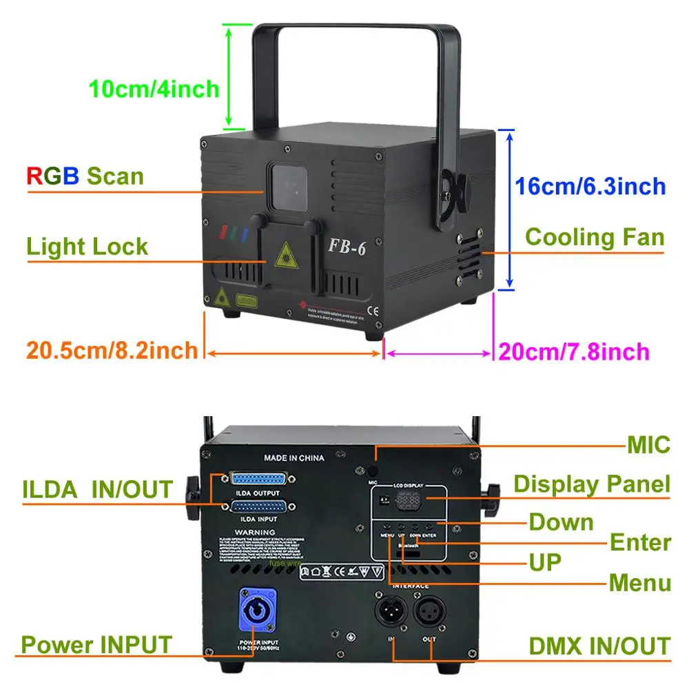Sharelife 1W 2W RGB Animation ILDA DMX Master Slave лазерный проектор свет для домашнего выступления