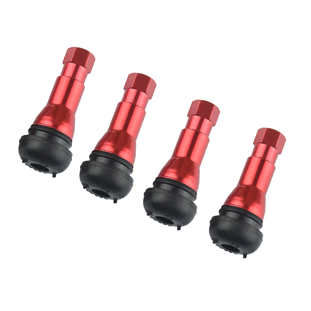 4pcs Red TR413 Car Truck Tire Valve Stems Universal Corrosion Resistant