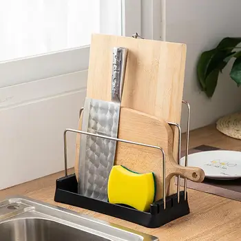 

Kitchen Cookware Storage Rack Stainless Steel Organizer Holder Cabinet Pantry Rack For Cutting Boards Bakeware Pans Serving Tray
