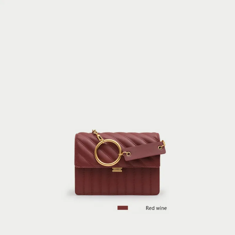 

Genuine Leather Women Bag Single Shoulder Slant Span Fashion Simple Small Square Bag Fashional Women Bagb Handbag For Women