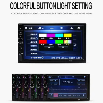 

7018 Car 2 DIN 7 Inch HD 1080P MP5 FM Player Touch Screen Stereo Radio AUX