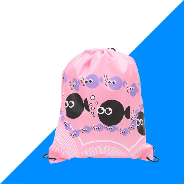 Cartoon pink Водонепроницаемый рюкзак для плавания, двухслойная спортивная сумка на шнурке, сумка на плечо, сумка для водных видов спорта, дорожная Портативная сумка для вещей, 12 цветов - Цвет: Cartoon pink