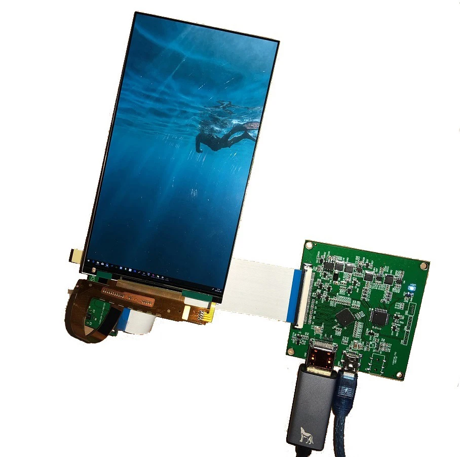 LED and Board HDMI к MIPI плата контроллера комплект diy+ 5," LS055R1SX04 1440x2560 ips ЖК-светодиодный панельный экран для 3D принтера - Цвет: LED and Board
