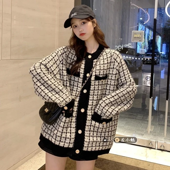 Unif Cardigan Sweater Coat Women's Spring And Autumn Winter 2021 New Design Loose Lazy Style Knitted |