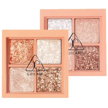 

New Prfoessional Fashion Natural Woman 4 Color Eye Shadow Palette Matte Onion Pearlescent Fine Glitter Eye Shadow Makeup TSLM1