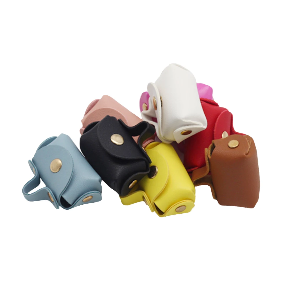 1 Pcs Fashion Lady Leather Bag Fashion Purse Cloth Handbag Clothes Dress Accessories for Barbies Doll 1/6 BJD House Girl Toy