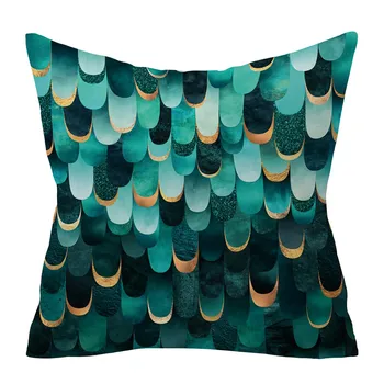 

Modern Flower Print Pillow Case Soft Polyester Square Sofa Cushion Cover Letter Home Textile Pillowcase Throw Pillow Cushions