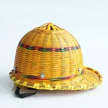 Бамбуковая Шляпа шлем летние дышащие защитные шлемы со стальной пластиной внутренняя оболочка жесткий колпачок для защиты рабочих