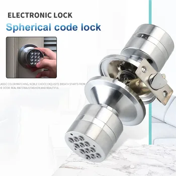 

Handle Style Combination With Keyboard Security Digital Door Lock Safe Keyless Entry Hardware Ball Shape Home Electronic Hotel