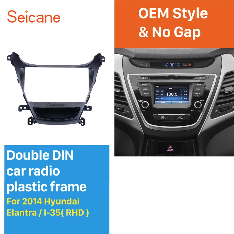 

Seicane Лидер продаж 2Din Автомобильная радиоустановка для 2014 Hyundai Elantra/I-35 RHD DVD рамка в приборной панели