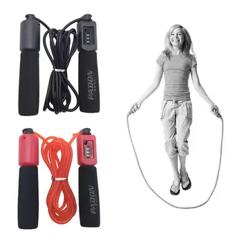 

Jump Ropes With Counter Sports Fitness Crossfit Adjustable Fast Speed Counting Jump Skip Rope Skipping Wire Workout Equipment