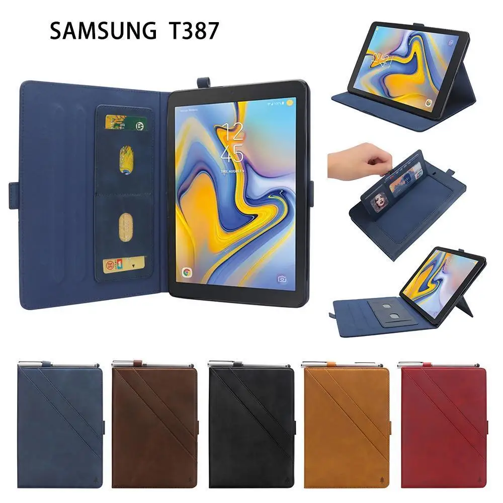 

Slim Full Body Protective Shockproof Smart Cover for Samsung Galaxy Tab A 8.0 2017 SM-T380 PU Leather Cover Case Funda+gifts