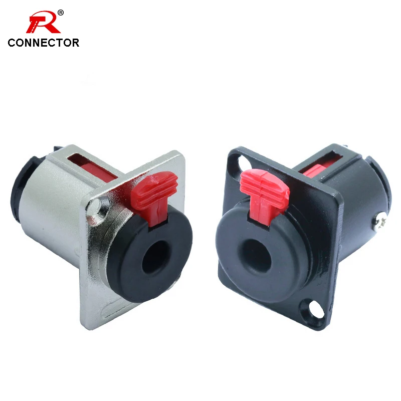 Us 166 15 Off1pc Professional Speaker Audio Jack 635mm Connector 14 Inch Female Socket Panel Mounted Blacksilver Colors Banana Plugs Rca In