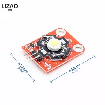 

3W High-Power KEYES LED Module with PCB Chassis for Arduino STM32 AVR