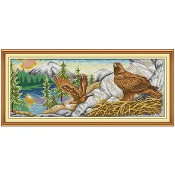 

Eagle animals painting counted printed on the canvas 11CT 14CT DIY kit Chinese Cross Stitch embroidery needlework Sets