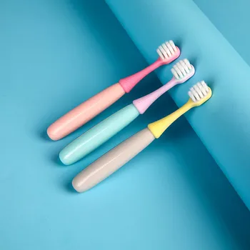 

3x Cartoon Mushroom Toothbrush Practical Multi-functional Durable Portable Kids Children Soft Bristle Oral Cleaning Stick
