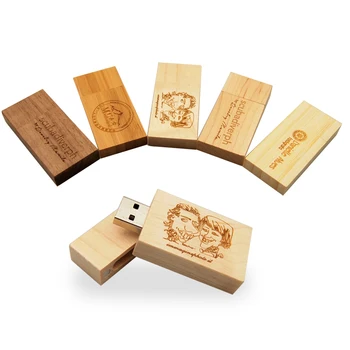 

(over 10pcs Free LOGO)Wooden USB 2.0 Usb Flash Drive Pendrive 4GB 16GB 32GB 64GB Pen Drives Gifts Customer LOGO 8GB Memory Stick