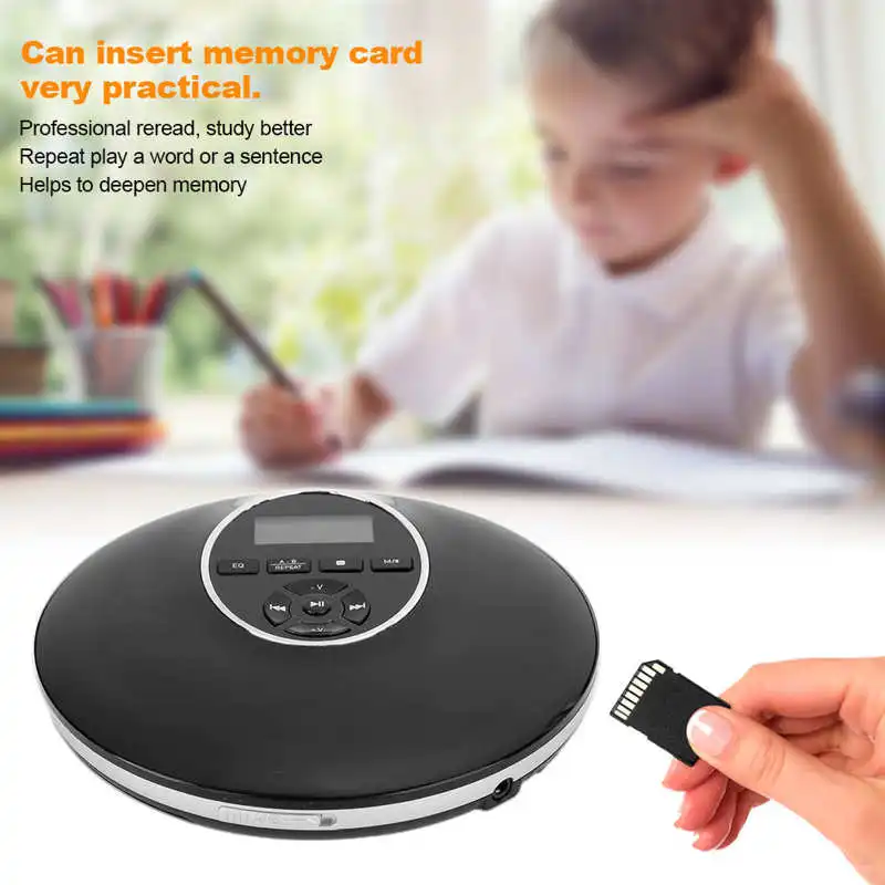 Portable Mini Bluetooth CD Player MP3 New Upgrated Personal Walkman Multiple Power Supply Charging for Baby Language Learning