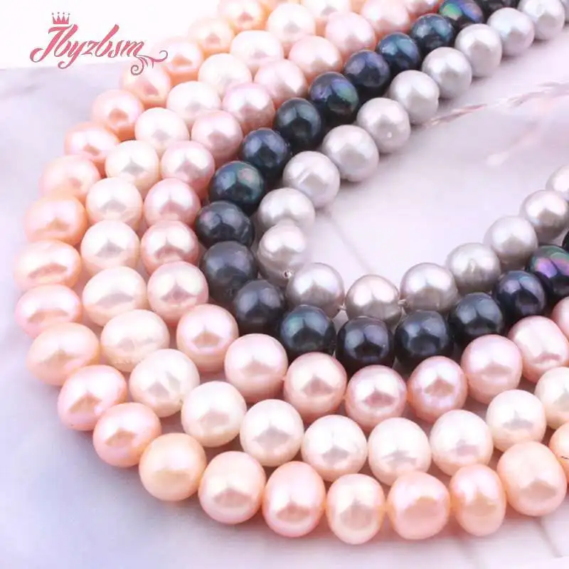 7-8mm Natural Pink Freshwater Pearl Rondelle loose beads 15" 