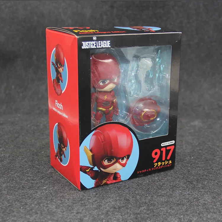 Фильм флэш Статуэтка Аниме DC Justice League flash Nendoroid 917 милый каваи Супер герой 10 см фигурка игрушки