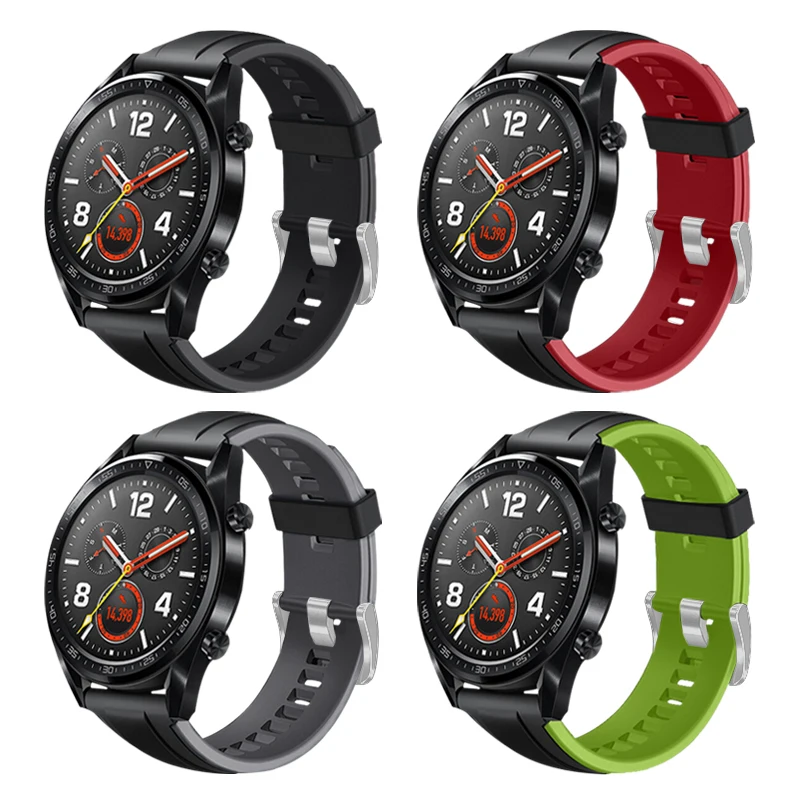 Ремешок силиконовый для Samsung Galaxy watch 46 мм Gear S3 Band спортивный браслет Huawei Watch GT 22 S 3