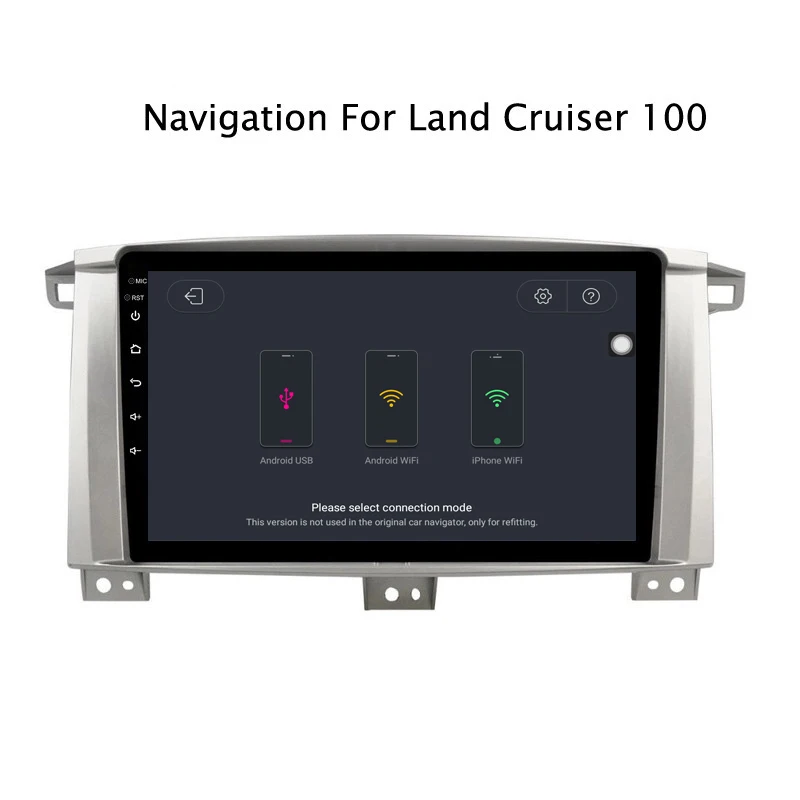Discount Ectwodvd 9inch Andriod 8.1 Car DVD GPS For Toyota LC 100 Land Cruiser 100 4G RAM 64G ROM CarPlay DSP 4G LTE with WIFI 8