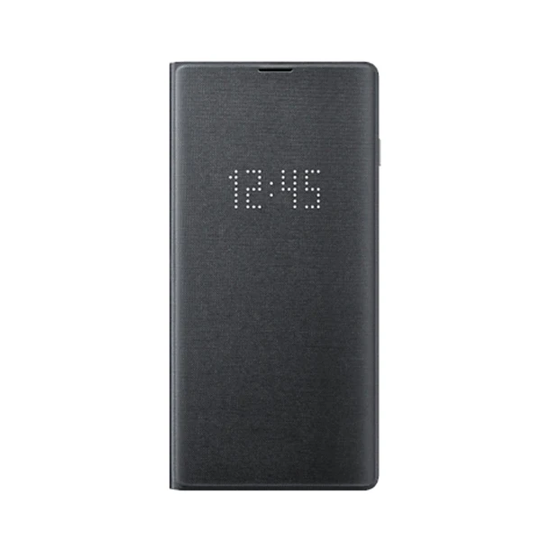 Black Чехол-портмоне для samsung Galaxy S10 X SM-G9730 S10+ S10Plus SM-G9750 S10E SM-G9700, чехол-книжка для samsung Smart светодиодный чехол - Цвет: Black
