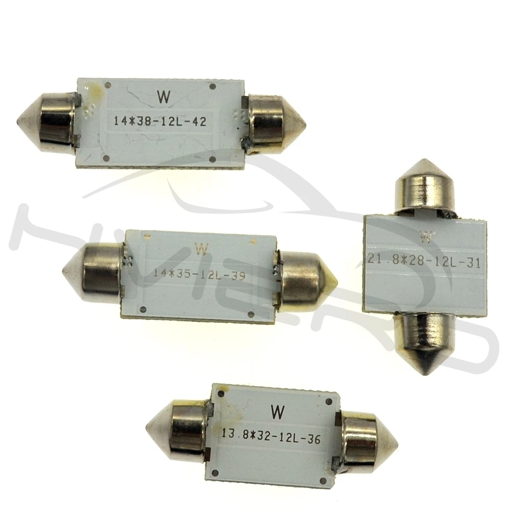 Hviero 12SMD White Cob Festoon Dome Lights Reading Lamp 31mm 36mm 39mm 42mm 3w Car Led  Interior Lights Bulbs Interior DC 12v