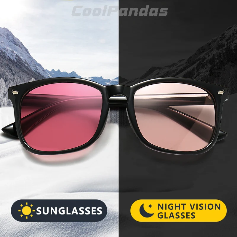 

CoolPandas Fashion Square Photochromic Sunglasses Women Men Polarizd Change Color Sun Glasses Vintage UV400 Travel Oculos De Sol