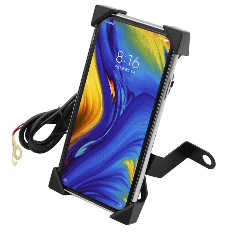 Держатель для телефона мотоцикла USB зарядное устройство руль зеркало заднего вида Крепление стенд