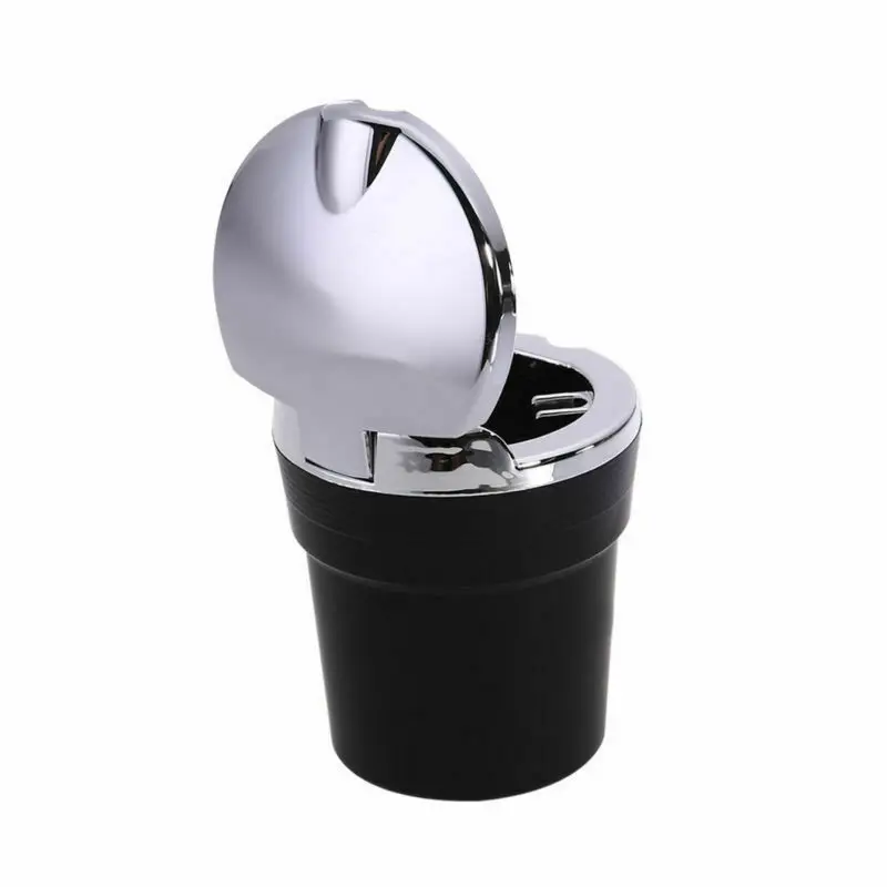 Universial Black Portable Auto Car Truck Blue LED Cigarette Ash Cup Holder LED Smokeless Ashtray