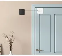 Automatic Door Closer Punch-Free Drawstring Door Closer Simple Silent Draw Rope Spring Bracket Door Closers for Sliding Doors